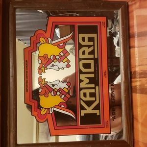 Vintage liquor mirror advertisement KAMORA